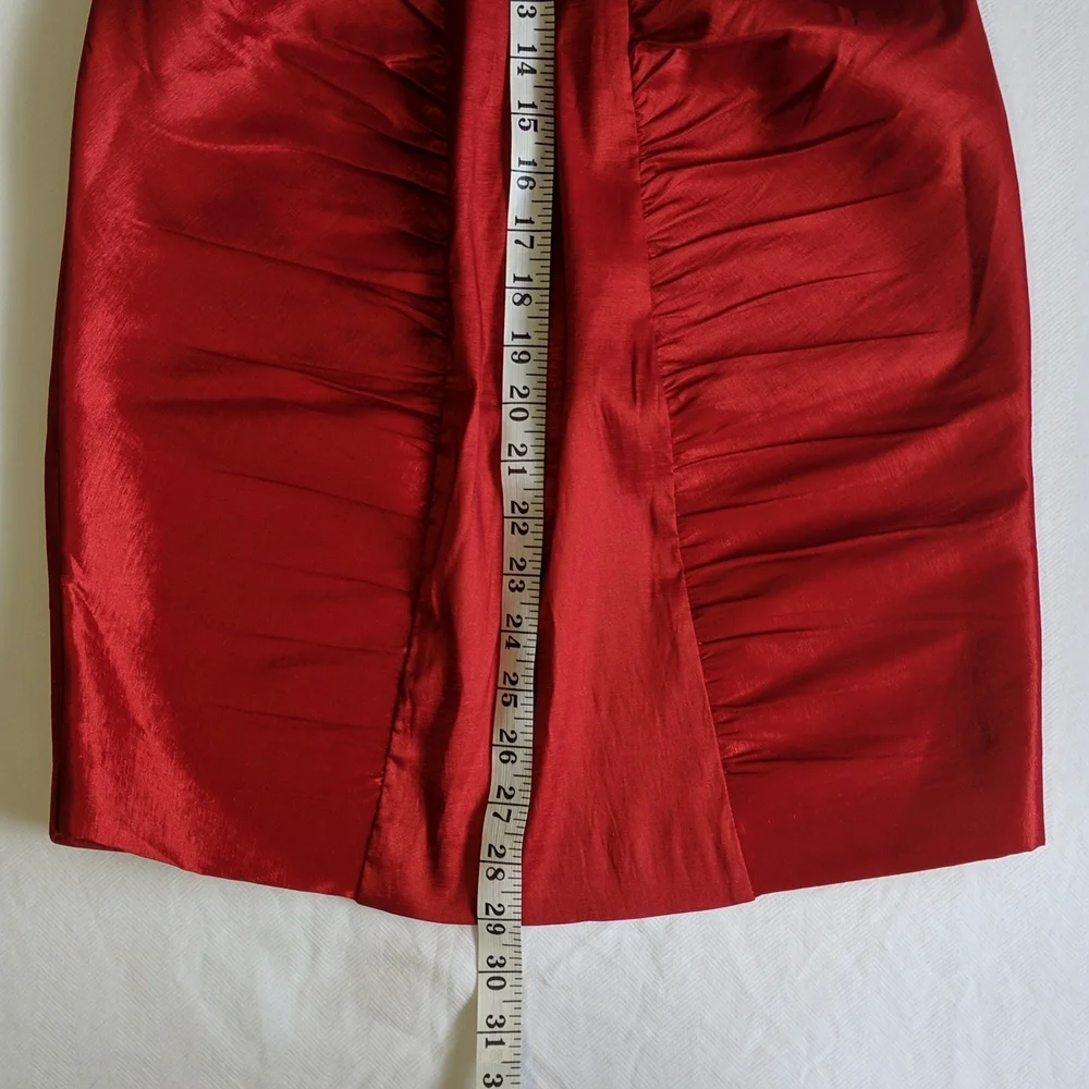 NWT Calvin Klein red strappy mini dress with ruching women's US 4 - Picture 11 of 12